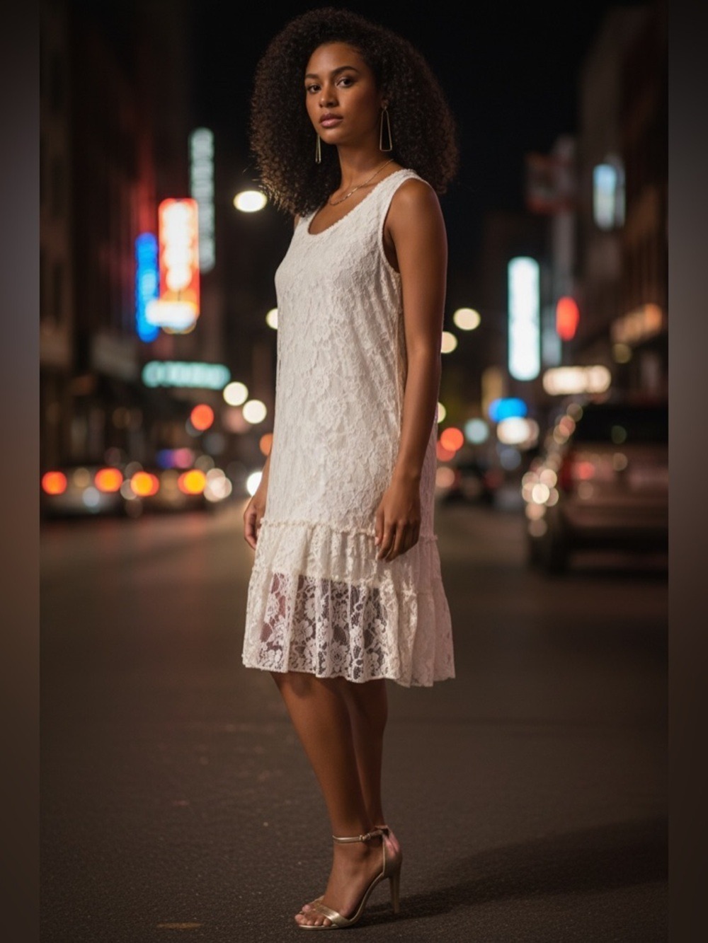 Forever 21 Cream Lace Dress Size 1X